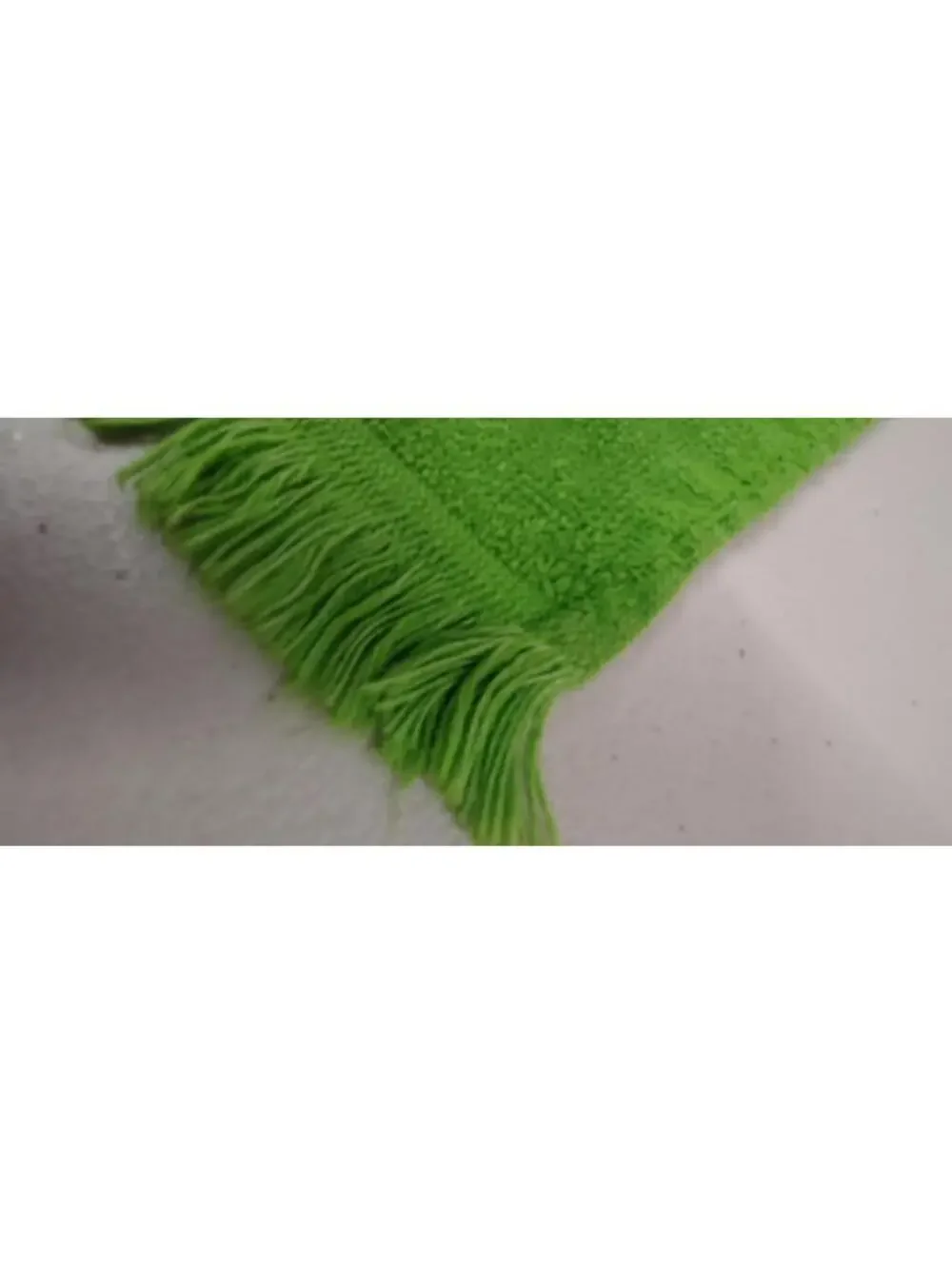VINTAGE Christmas Towel Fieldcrest CANDY CANE EMBROIDER 1970s Holiday Neon green